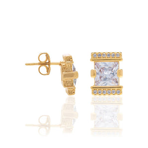 GOLD EARRING WITH ZIRCONIA