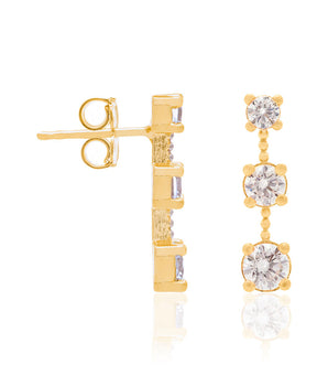 GOLD EARRING WITH ZIRCONIA