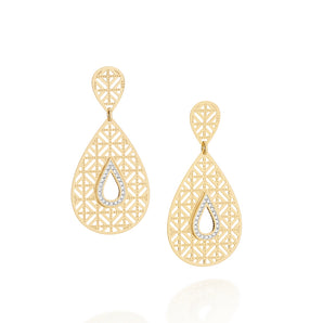 GOLD EARRING WITH ZIRCONIA