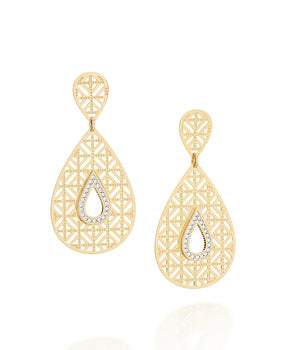 GOLD EARRING WITH ZIRCONIA