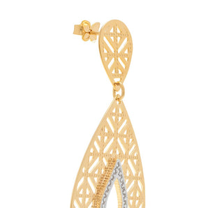 GOLD EARRING WITH ZIRCONIA