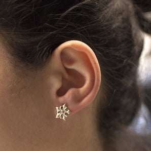 GOLD EARRING WITH ZIRCONIA