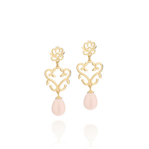 GOLD EARRING WITH PEARL