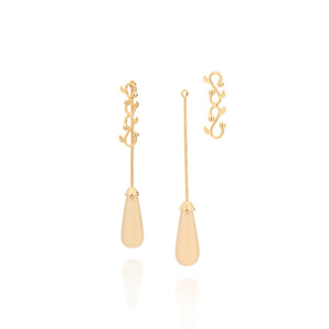 GOLD EARRING WITH CRYSTAL