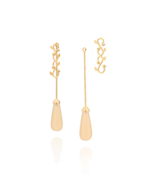 GOLD EARRING WITH CRYSTAL