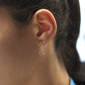 GOLD EARRING WITH CRYSTAL