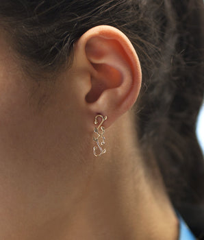 GOLD EARRING WITH CRYSTAL