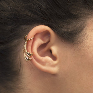 GOLD EARRING WITH ZIRCONIA