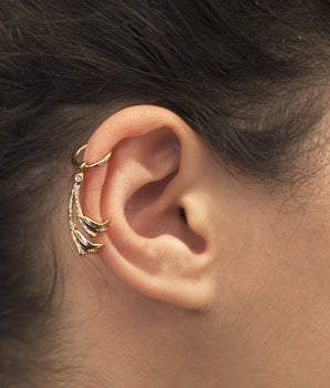 GOLD EARRING WITH ZIRCONIA