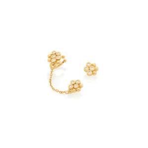 GOLD PLATED EARRING WITH ZIRCONIA