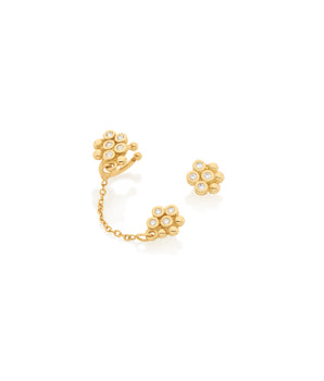 GOLD PLATED EARRING WITH ZIRCONIA