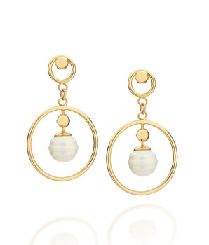 GOLD EARRING PEARLS