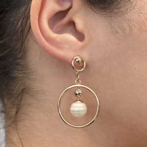 GOLD EARRING PEARLS
