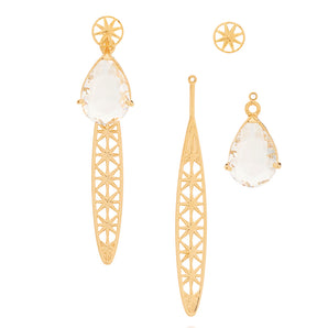 GOLD EARRING WITH CRISTAL