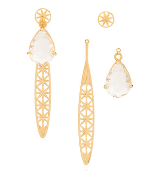 GOLD EARRING WITH CRISTAL