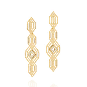 GOLD PLATED EARRING WITH ZIRCONIA