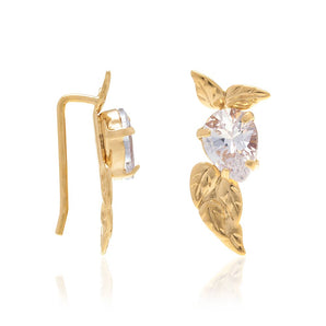 GOLD PLATED EARRING WITH ZIRCONIA