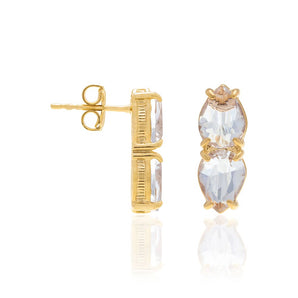 GOLD EARRING WITH CRISTALS
