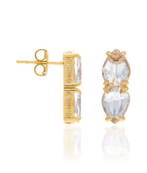 GOLD EARRING WITH CRISTALS