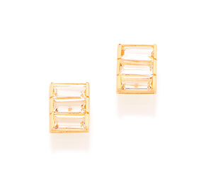 GOLD EARRING WITH CRISTALS