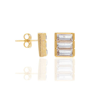 GOLD EARRING WITH CRISTALS