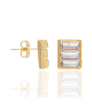 GOLD EARRING WITH CRISTALS