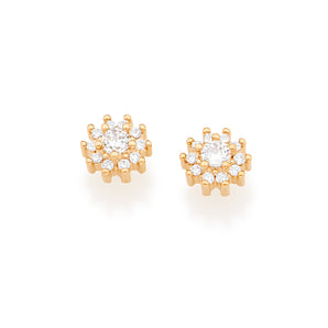 GOLD EARRING WITH ZIRCONIA