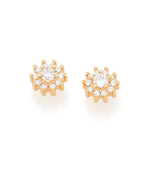 GOLD EARRING WITH ZIRCONIA