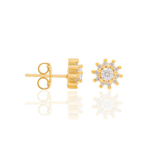 GOLD EARRING WITH ZIRCONIA