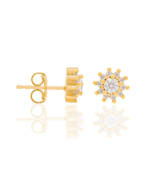 GOLD EARRING WITH ZIRCONIA