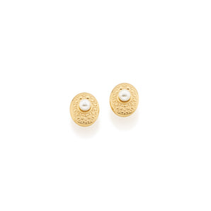 GOLD EARRING WITH PEARL