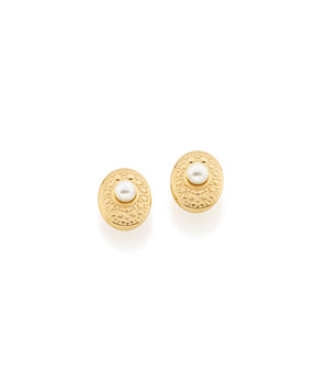 GOLD EARRING WITH PEARL