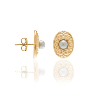 GOLD EARRING WITH PEARL