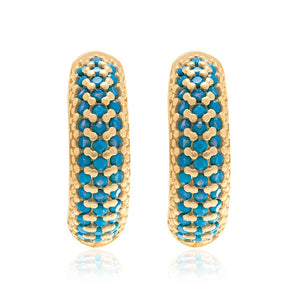 GOLD PLATED EARRING WITH  ZIRCONIA