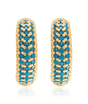 GOLD PLATED EARRING WITH  ZIRCONIA