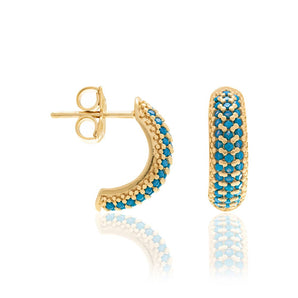 GOLD PLATED EARRING WITH  ZIRCONIA
