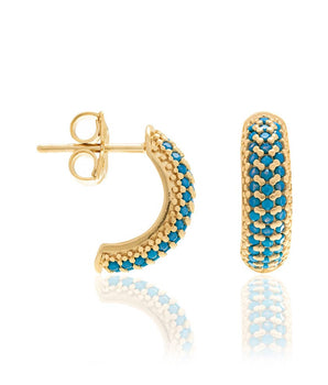 GOLD PLATED EARRING WITH  ZIRCONIA