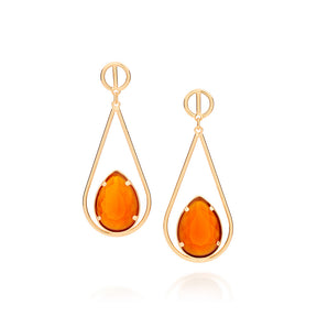 GOLD EARRING WITH CRISTALS