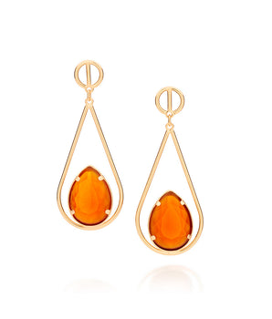 GOLD EARRING WITH CRISTALS
