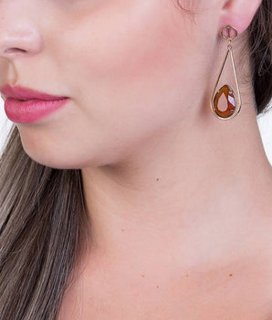 GOLD EARRING WITH CRISTALS