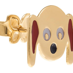 GOLD KID´S EARRING WITH RESIN APPLICATION.