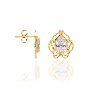 GOLD PLATED EARRING WITH ZIRCONIA