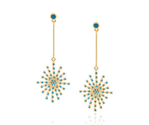 GOLD PLATED EARRING WITH ZIRCONIA