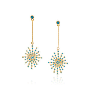 GOLD PLATED EARRING WITH ZIRCONIA