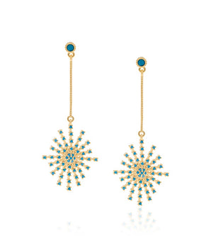 GOLD PLATED EARRING WITH ZIRCONIA