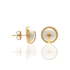 GOLD EARRING WITH PEARLS