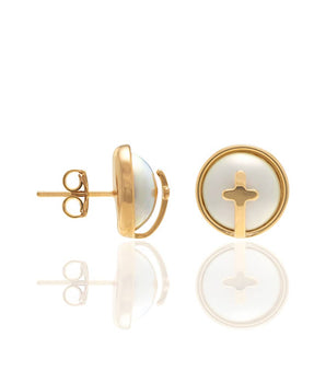 GOLD EARRING WITH PEARLS