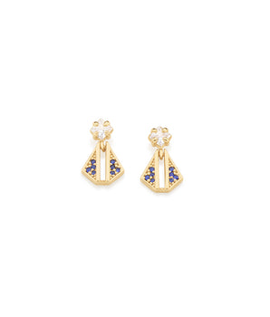 GOLD EARRING WITH ZIR AND CRISTAL