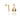 GOLD EARRING WITH ZIR AND CRISTAL