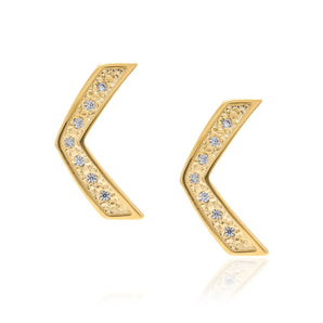 GOLD EARRING WITH ZIRCONIA